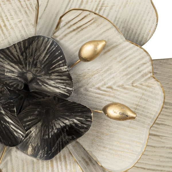 Atlas Emilia Decorative Wall Art Set of 3 Sculptural Metal Blooms - Modern Elegance for Any Space WA11046-01S