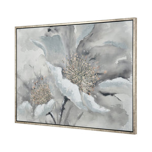 Atlas Farris Framed Wall Art – Elegant Poppy Blooms in Black, Grey, and Gold for Modern Home Decor Display WA11048-01