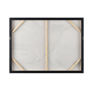 Atlas Farris Framed Wall Art – Elegant Poppy Blooms in Black, Grey, and Gold for Modern Home Decor Display WA11048-01