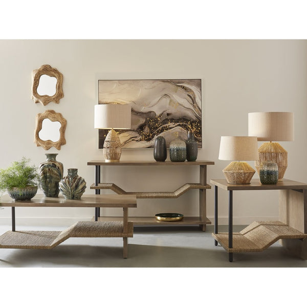 Atlas Flow Abstract Marble Wall Art in Elegant Frame – Black, Grey & Gold Accents for Modern Decor WA11050-01