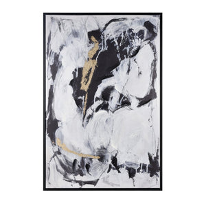 Atlas Force Abstract Framed Wall Art - Large-Scale Monochrome Masterpiece for Contemporary Interiors WA11052-01