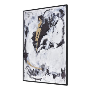 Atlas Force Abstract Framed Wall Art - Large-Scale Monochrome Masterpiece for Contemporary Interiors WA11052-01