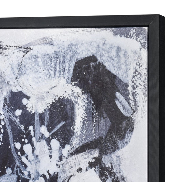 Atlas Force Abstract Framed Wall Art - Large-Scale Monochrome Masterpiece for Contemporary Interiors WA11052-01