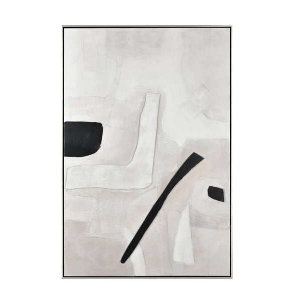 Atlas Foxx Abstract Framed Wall Art - Elegant Minimalist Design with Bold Accents for Modern Interiors WA11053-01