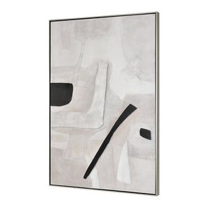 Atlas Foxx Abstract Framed Wall Art - Elegant Minimalist Design with Bold Accents for Modern Interiors WA11053-01