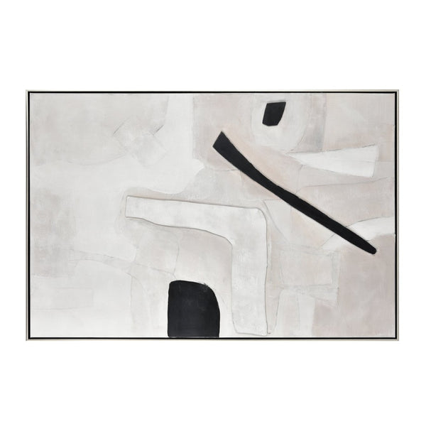Atlas Foxx Abstract Framed Wall Art - Elegant Minimalist Design with Bold Accents for Modern Interiors WA11053-01