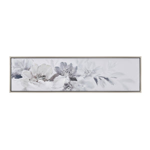 Atlas Francis Blooms Contemporary Framed Wall Art – Serene Poppy Design in Soft Greyscale for Modern Spaces WA11054-01