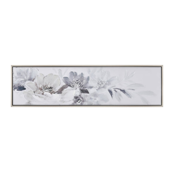 Atlas Francis Blooms Contemporary Framed Wall Art – Serene Poppy Design in Soft Greyscale for Modern Spaces WA11054-01