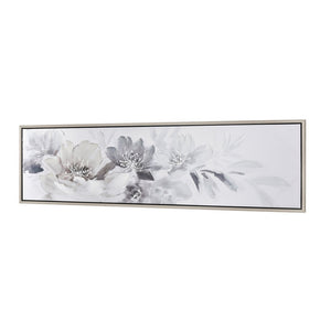 Atlas Francis Blooms Contemporary Framed Wall Art – Serene Poppy Design in Soft Greyscale for Modern Spaces WA11054-01