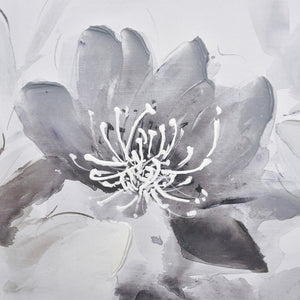 Atlas Francis Blooms Contemporary Framed Wall Art – Serene Poppy Design in Soft Greyscale for Modern Spaces WA11054-01