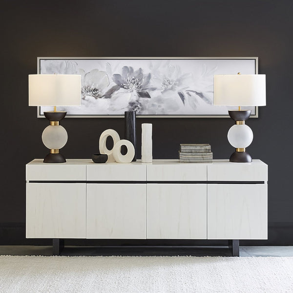 Atlas Francis Blooms Contemporary Framed Wall Art – Serene Poppy Design in Soft Greyscale for Modern Spaces WA11054-01