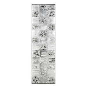 Atlas Gambit Narrow Wall Art Panel - Modern Metallic Texture, Hand-Painted Acrylic for Stunning Interiors WA11056-01