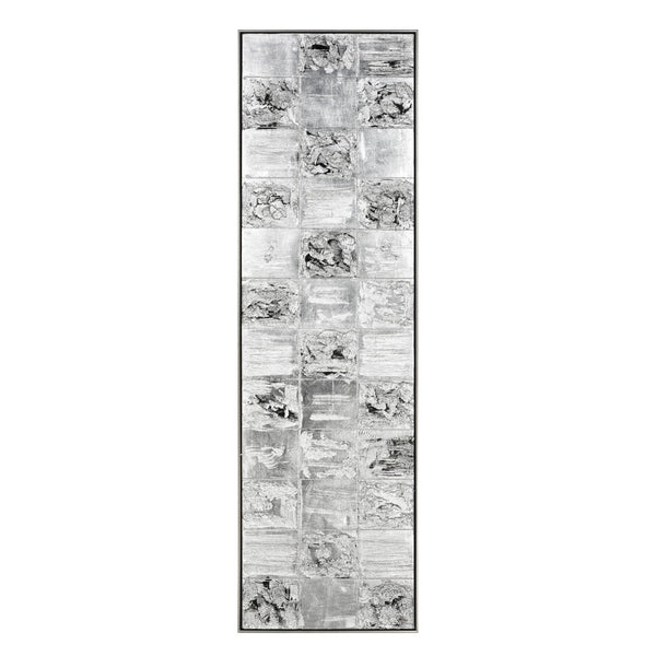 Atlas Gambit Narrow Wall Art Panel - Modern Metallic Texture, Hand-Painted Acrylic for Stunning Interiors WA11056-01