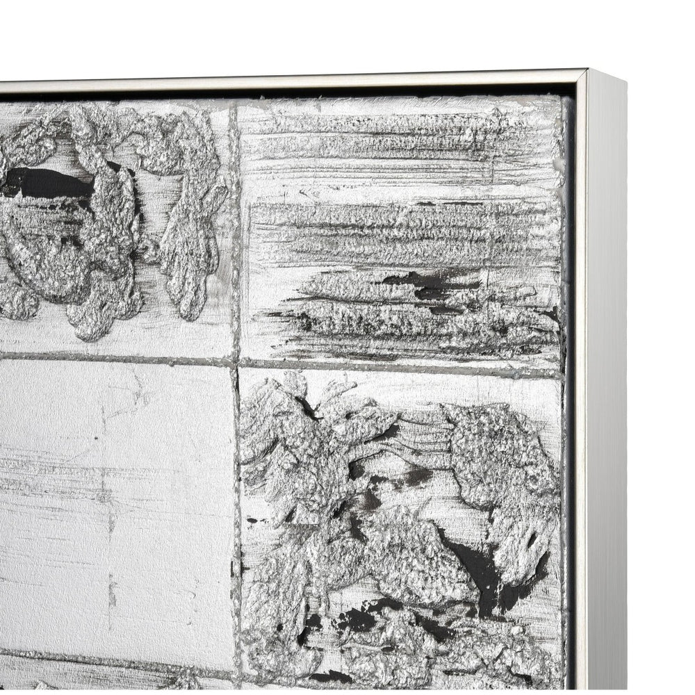 Atlas Gambit Narrow Wall Art Panel - Modern Metallic Texture, Hand-Painted Acrylic for Stunning Interiors WA11056-01