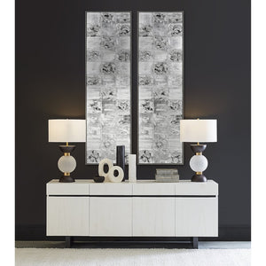 Atlas Gambit Narrow Wall Art Panel - Modern Metallic Texture, Hand-Painted Acrylic for Stunning Interiors WA11056-01