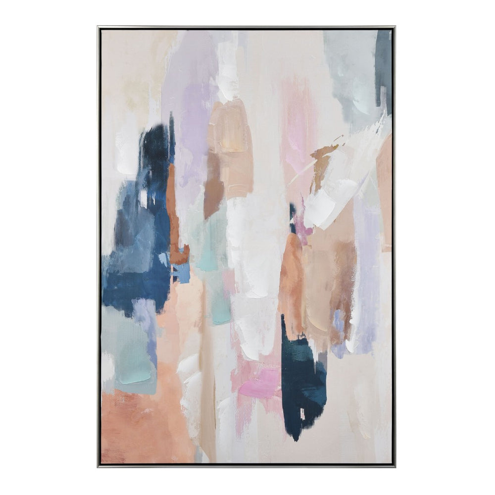 Atlas Hoper Framed Abstract Wall Art in Soft Pastels – Elegant Contemporary Decor for Any Room WA11064-01