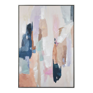 Atlas Hoper Framed Abstract Wall Art in Soft Pastels – Elegant Contemporary Decor for Any Room WA11064-01
