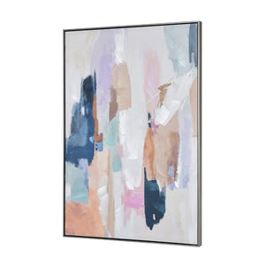 Atlas Hoper Framed Abstract Wall Art in Soft Pastels – Elegant Contemporary Decor for Any Room WA11064-01