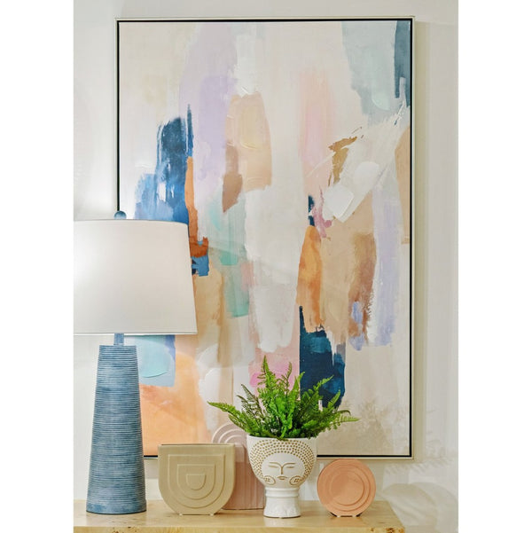 Atlas Hoper Framed Abstract Wall Art in Soft Pastels – Elegant Contemporary Decor for Any Room WA11064-01