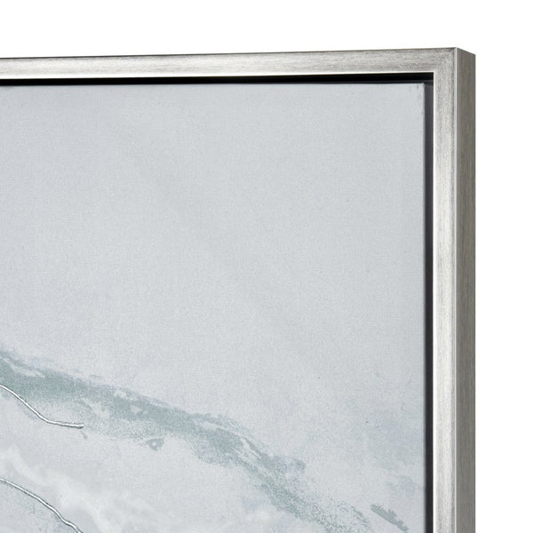 Atlas Jenkins Modern Abstract Wall Art - Coastal-Inspired Off White with Blue Tones, Ready to Hang Decor WA11067-02