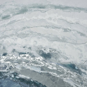 Atlas Jenkins Modern Abstract Wall Art - Coastal-Inspired Off White with Blue Tones, Ready to Hang Decor WA11067-02