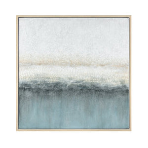Atlas Jenks Bay Framed Wall Art - Elegant Abstract Coastal Landscape with Gold Frame for Modern Homes WA11068-01