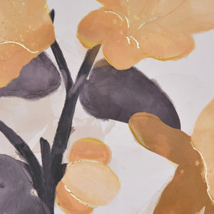 Atlas Jessamine Framed Wall Art - Softly Abstract Floral Design with Gold Leaf Accents for Elegant Spaces WA11069-01