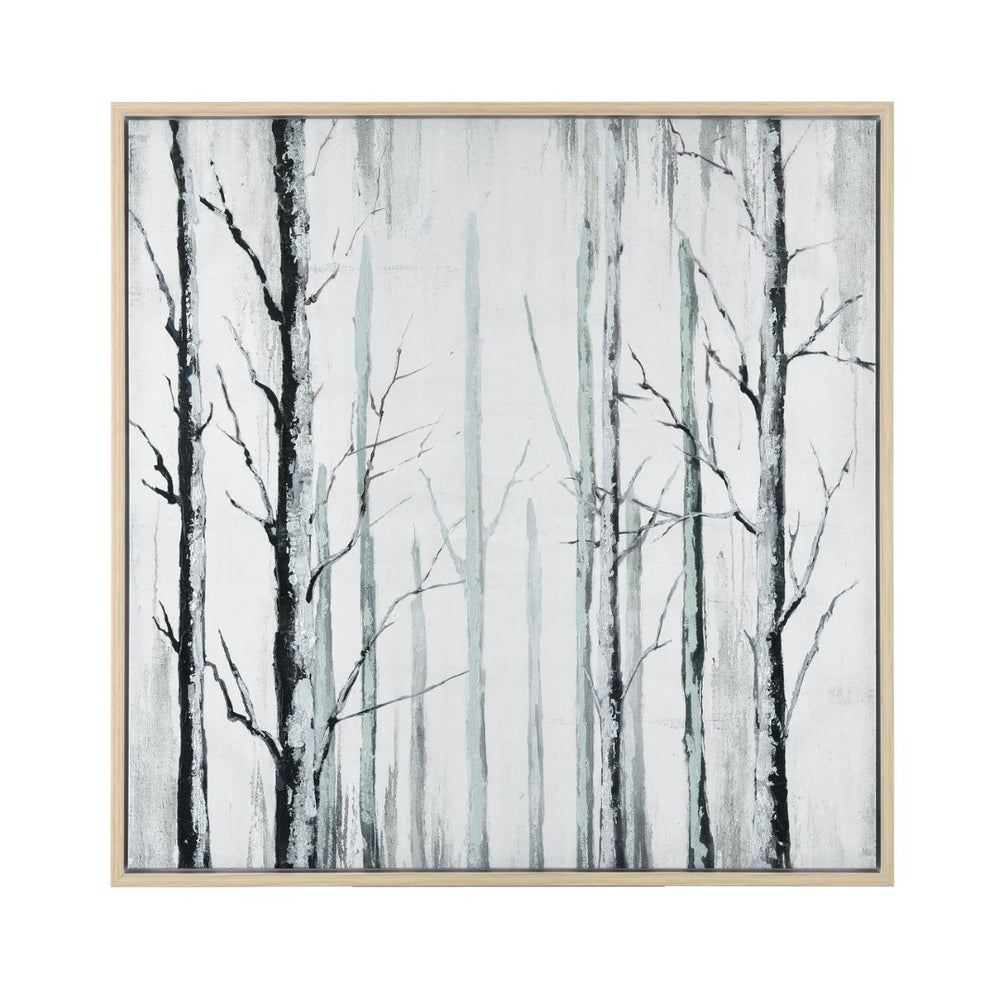 Atlas Jordan Forest Framed Wall Art - Serene Monochrome Landscape for Modern Decor in Living Spaces WA11071-01