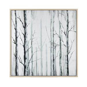 Atlas Jordan Forest Framed Wall Art - Serene Monochrome Landscape for Modern Decor in Living Spaces WA11071-01