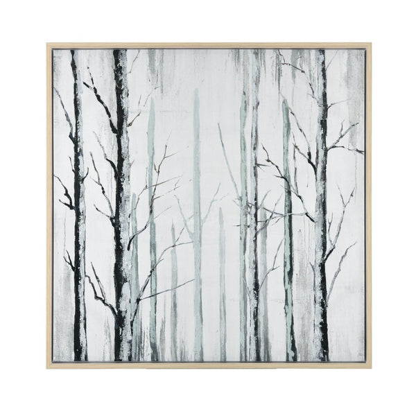 Atlas Jordan Forest Framed Wall Art - Serene Monochrome Landscape for Modern Decor in Living Spaces WA11071-01