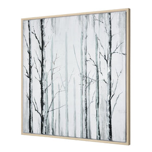 Atlas Jordan Forest Framed Wall Art - Serene Monochrome Landscape for Modern Decor in Living Spaces WA11071-01
