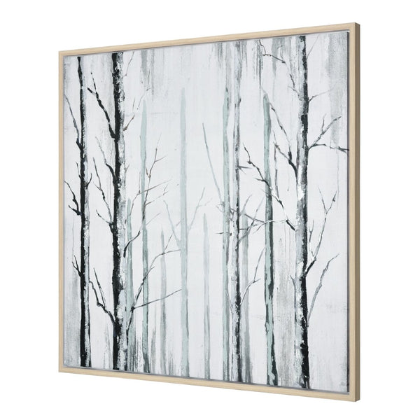 Atlas Jordan Forest Framed Wall Art - Serene Monochrome Landscape for Modern Decor in Living Spaces WA11071-01