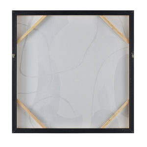 Atlas Kenner Framed Wall Art - Modern Geometric Design with Serene Blues & Gold Accents for Stylish Spaces WA11073-01
