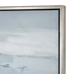 Atlas Kinley Framed Wall Art – Abstract Blue Composition for Modern Decor, Ready to Hang, 39.25" Square WA11076-01