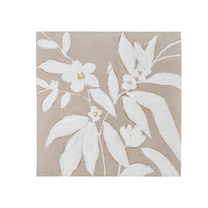 Atlas Lathrop Wall Art - Elegant Hand-Painted Floral Canvas with Gold Accents for Modern Home Décor WA11079-01