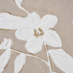 Atlas Lathrop Wall Art - Elegant Hand-Painted Floral Canvas with Gold Accents for Modern Home Décor WA11079-01