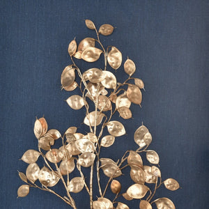 Atlas Leaf Framed Shadow Box Art with Gold Bloom on Navy Background - Modern Elegance for Home Décor Leaf Shadow I Framed Wall Art WA11080-01