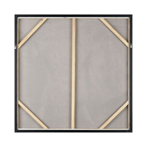 Atlas Legendary African Elephant Wall Art - Hand-Painted Acrylic on Canvas in Elegant Silver Frame, 39.5" WA11081-01