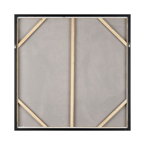 Atlas Legendary African Elephant Wall Art - Hand-Painted Acrylic on Canvas in Elegant Silver Frame, 39.5" WA11081-01