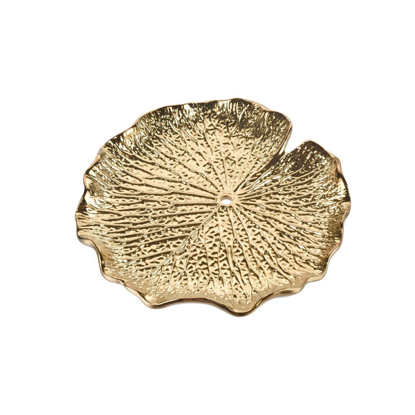 Atlas Lilypad Dimensional Wall Art for Elegant Home Décor – Versatile Metallic Sculptures for Any Space Set of 4 Gold WA11082-01S