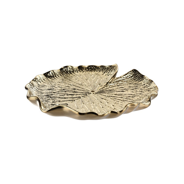 Atlas Lilypad Dimensional Wall Art for Elegant Home Décor – Versatile Metallic Sculptures for Any Space Set of 4 Gold WA11082-01S