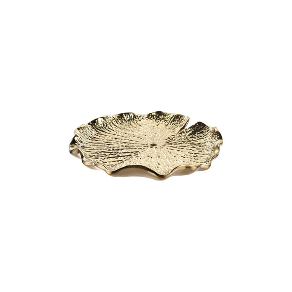 Atlas Lilypad Dimensional Wall Art for Elegant Home Décor – Versatile Metallic Sculptures for Any Space Set of 4 Gold WA11082-01S