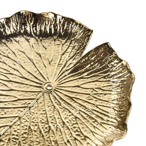 Atlas Lilypad Dimensional Wall Art for Elegant Home Décor – Versatile Metallic Sculptures for Any Space Set of 4 Gold WA11082-01S