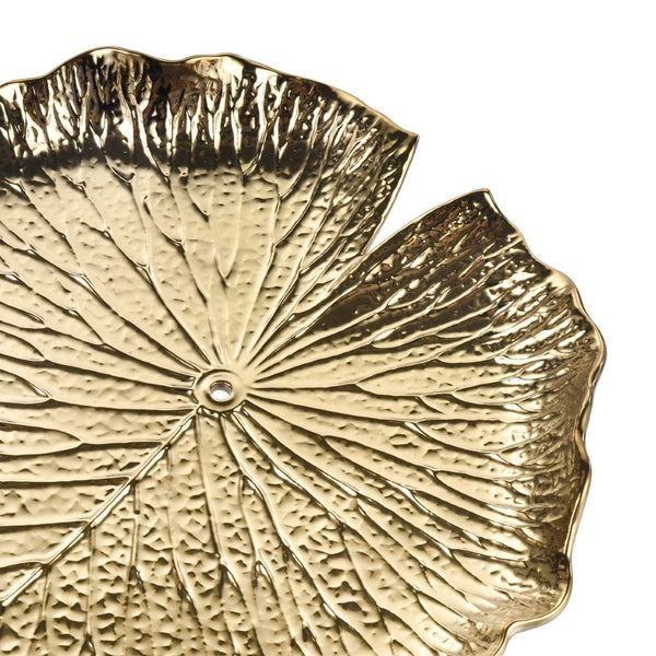 Atlas Lilypad Dimensional Wall Art for Elegant Home Décor – Versatile Metallic Sculptures for Any Space Set of 4 Gold WA11082-01S