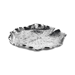 Atlas Lilypad Dimensional Wall Art for Elegant Home Décor – Versatile Metallic Sculptures for Any Space Set of 4 Silver WA11082-02S