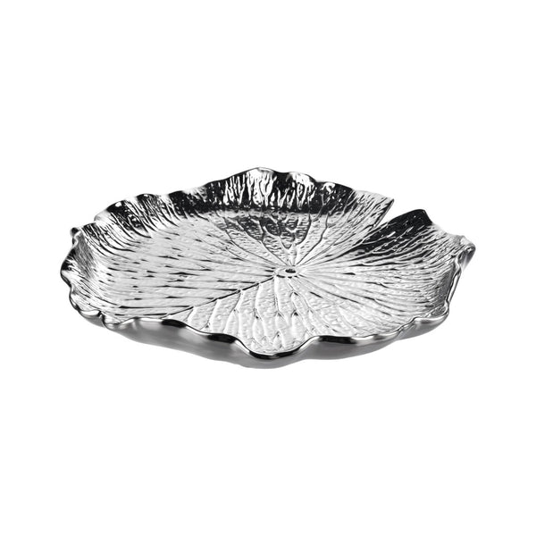 Atlas Lilypad Dimensional Wall Art for Elegant Home Décor – Versatile Metallic Sculptures for Any Space Set of 4 Silver WA11082-02S