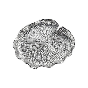 Atlas Lilypad Dimensional Wall Art for Elegant Home Décor – Versatile Metallic Sculptures for Any Space Set of 4 Silver WA11082-02S