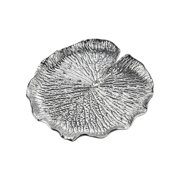 Atlas Lilypad Dimensional Wall Art for Elegant Home Décor – Versatile Metallic Sculptures for Any Space Set of 4 Silver WA11082-02S