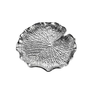 Atlas Lilypad Dimensional Wall Art for Elegant Home Décor – Versatile Metallic Sculptures for Any Space Set of 4 Silver WA11082-02S