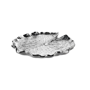 Atlas Lilypad Dimensional Wall Art for Elegant Home Décor – Versatile Metallic Sculptures for Any Space Set of 4 Silver WA11082-02S